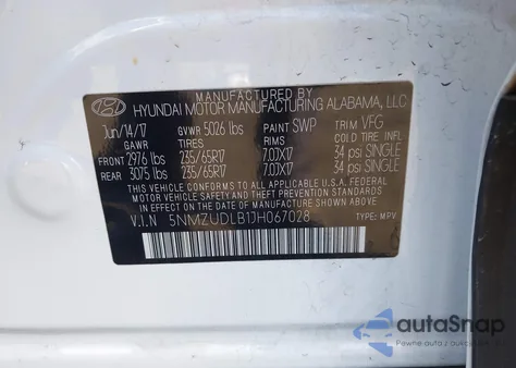 2018 Hyundai Santa Fe Sport 2.4L из США, поврежденный, VIN 5NMZUDLB1JH067028